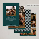 "FLORAL DUO" - Holiday Cards in Evergreen by Melanie Kosuge - Back of Card