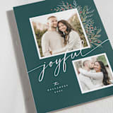 "FLORAL DUO" - Holiday Cards in Evergreen by Melanie Kosuge - Detail