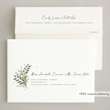 "FLORAL DUO" - Holiday Cards in Evergreen by Melanie Kosuge - FREE Recipient Addressing