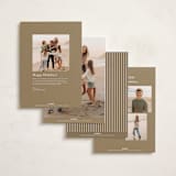 "Banner" - Holiday Cards in Golden by Amy Kross - Back of Card Options
