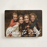 "Cheerful Script" - Holiday Cards in Snowfall by Karidy Walker - Front