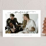 "Scripted Merry" - Holiday Cards in Hunter by Kasia Labocki - Front
