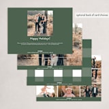 "Scripted Merry" - Holiday Cards in Hunter by Kasia Labocki - Back of Card Options