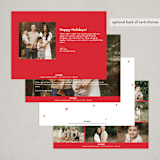 "Minimal Dots" - Holiday Cards in Cherry by Wendy Chung - Back of Card Options