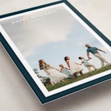 "Bold Frame" - Holiday Cards in Ocean by Stacey Meacham - Detail