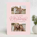 "a rosy christmas" - Holiday Cards in Rosy by Laura Hamm - Front