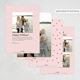 "a rosy christmas" - Holiday Cards in Rosy by Laura Hamm - Back of Card Options