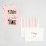 "a rosy christmas" - Holiday Cards in Rosy by Laura Hamm - Assembled