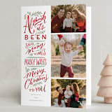 "Merry Christmas To You" - Holiday Cards in Holly Berry by Wildfield Paper Co - Folded Card