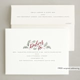 "Merry Christmas To You" - Holiday Cards in Holly Berry by Wildfield Paper Co - FREE Recipient Addressing
