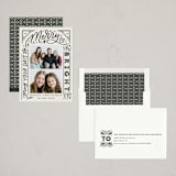 "Arched Multi Lettering" - Holiday Cards in Gravel by Alethea and Ruth - Assembled
