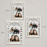 "Arched Multi Lettering" - Holiday Cards in Gravel by Alethea and Ruth - Formats Available