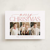 "Merry Christmas Trio" - Holiday Cards in Poinsettia by Brooke Chandler - Front