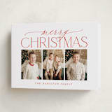 "Merry Christmas Trio" - Holiday Cards in Poinsettia by Brooke Chandler - Folded Card