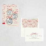 "baubles and bows" - Holiday Cards in Candy Cane by Paper Sun Studio - Assembled