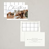 "Holiday Duo" - Holiday Cards in Coal by Kasia Labocki - Assembled