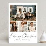 "natural handwriting" - Holiday Cards in Snow by Cass Loh - Front