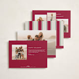 "Polka Dot Frame" - Holiday Cards in Stocking by Robert and Stella - Back of Card Options