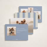 "Polka Dot Frame" - Holiday Cards in Periwinkle by Robert and Stella - Back of Card Options