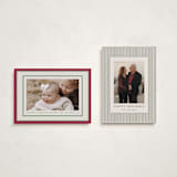 "Polka Dot Frame" - Holiday Cards in Stocking by Robert and Stella - Photo Orientation Options