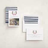 "Classic Merry Crest" - Holiday Cards in Night by Brooke Chandler - Assembled