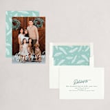 "Lovely Script" - Holiday Cards in Snow by Makewells - Assembled