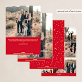 "Pure Joy To The World" - Holiday Cards in Cranberry by fatfatin - Back of Card Options