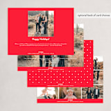 "Bright Holiday spirits" - Holiday Cards in Candy Cane by Kelly Nasuta - Back of Card Options