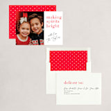 "Bright Holiday spirits" - Holiday Cards in Candy Cane by Kelly Nasuta - Assembled