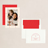"Archer Joy" - Holiday Cards in Winter Rose by Carrie ONeal - Assembled