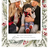 "Wintry Frame" - Holiday Cards in Marshmallow by Jessica Williams - Detail