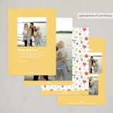 "Rejoice Christmas Crest" - Holiday Cards in Misty by Kim Thoa - Back of Card Options