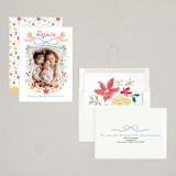 "Rejoice Christmas Crest" - Holiday Cards in Misty by Kim Thoa - Assembled