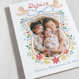 "Rejoice Christmas Crest" - Holiday Cards in Misty by Kim Thoa - Detail