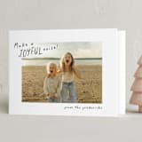 "Joyful Noise Playful Script" - Holiday Cards in Coal by Jackie Crawford - Folded Card
