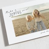 "Joyful Noise Playful Script" - Holiday Cards in Coal by Jackie Crawford - Detail