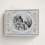 "Peaceful Blooms in Blue" - Holiday Cards in Porcelain by Sabrin Deirani - Folded Card