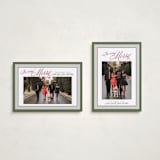 "Merry Striped Frame" - Holiday Cards in Holly Jolly by Alston Foster - Photo Orientation Options