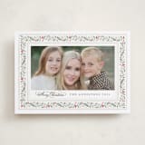 "Painted Garland" - Holiday Cards in Berry by Kristen Smith - Front