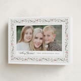 "Painted Garland" - Holiday Cards in Berry by Kristen Smith - Folded Card