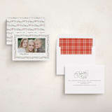 "Painted Garland" - Holiday Cards in Berry by Kristen Smith - Assembled