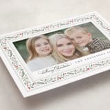 "Painted Garland" - Holiday Cards in Berry by Kristen Smith - Detail