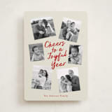 "Peace and Goodwill" - Holiday Cards in Berry by Louise Kay - Front