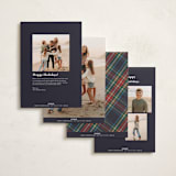 "Christmas tartan" - Holiday Cards in Flannel by Wildfield Paper Co - Back of Card Options