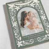 "Heaven and Nature Sing Frame" - Holiday Cards in Pine by Erin German - Detail