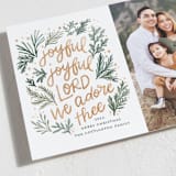 "Joyful Lettering" - Holiday Cards in Champagne by Angel Walker - Detail
