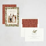 "Leafy Frame" - Holiday Cards in Sage by Laura Hankins - Assembled