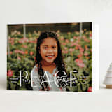 "Peace On Earth!" - Holiday Cards in Snow Fall by Wildfield Paper Co - Folded Card