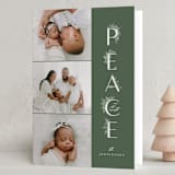 "Peace Foliage" - Holiday Cards in Fir by Itsy Belle Studio - Folded Card