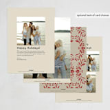 "Evergreen Ribbon" - Holiday Cards in Holly Berry by Susan Zinader - Back of Card Options